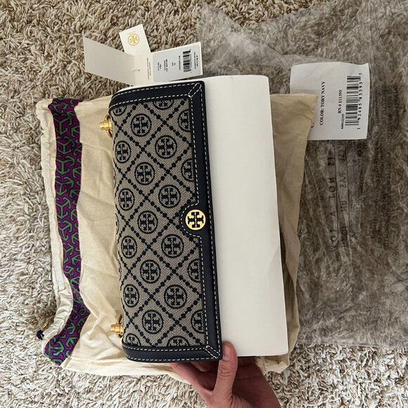 ToryBurch T Monogram Jacquard Shoulder Bag - Picture 3 of 6